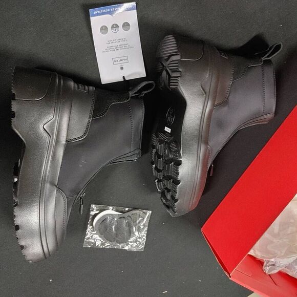 New Hunter Black Zip Ankle Flatform Platform Boots 5 - Picture 4 of 6